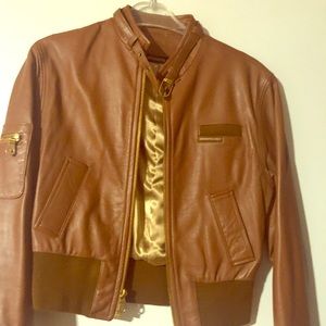 Members Only Cropped leather jacket